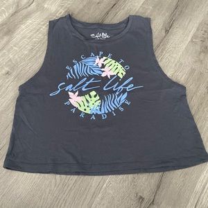 Girls Salt Life Cropped Tank Top
